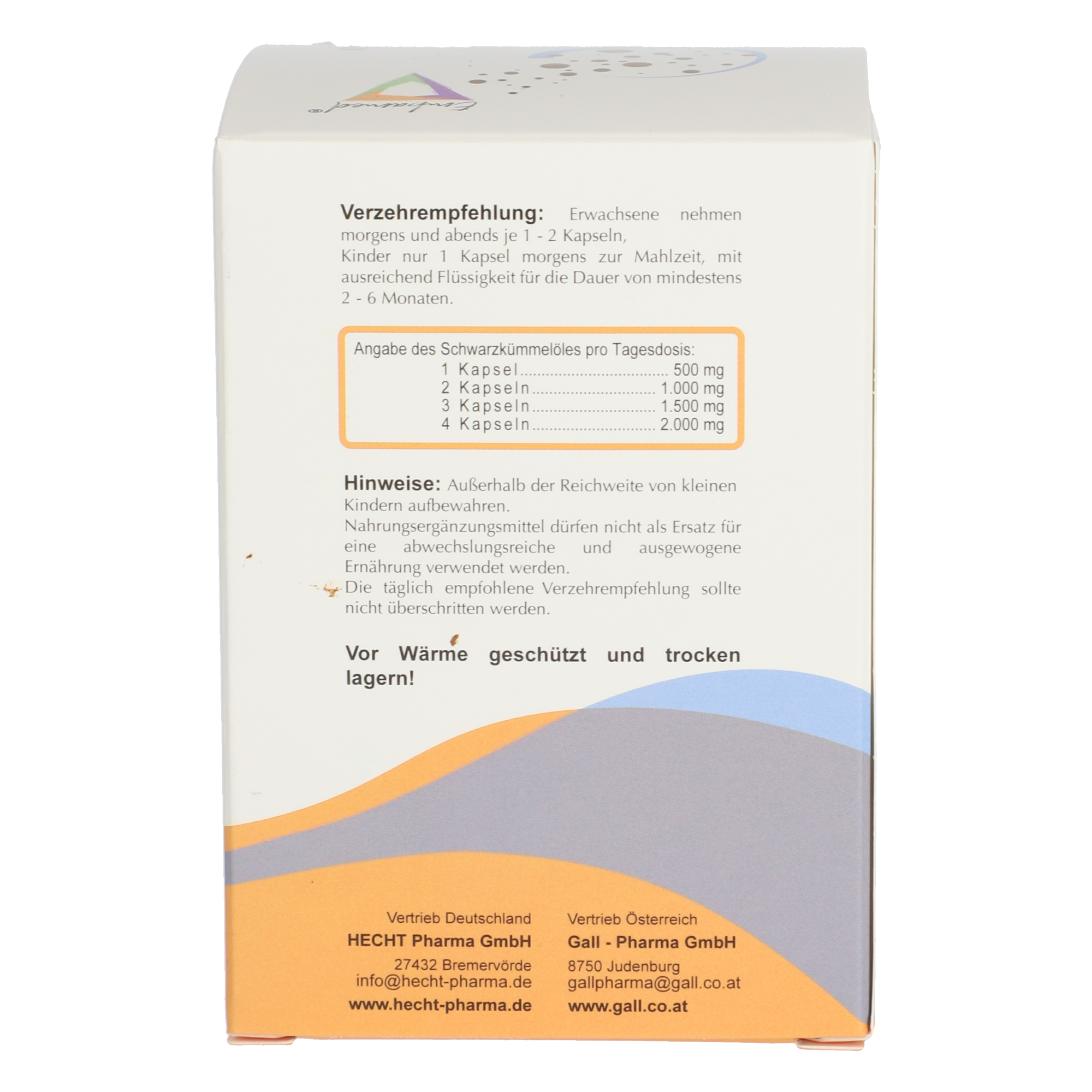 Schwarzkümmelöl Gall-Embamed 500 mg Kapseln