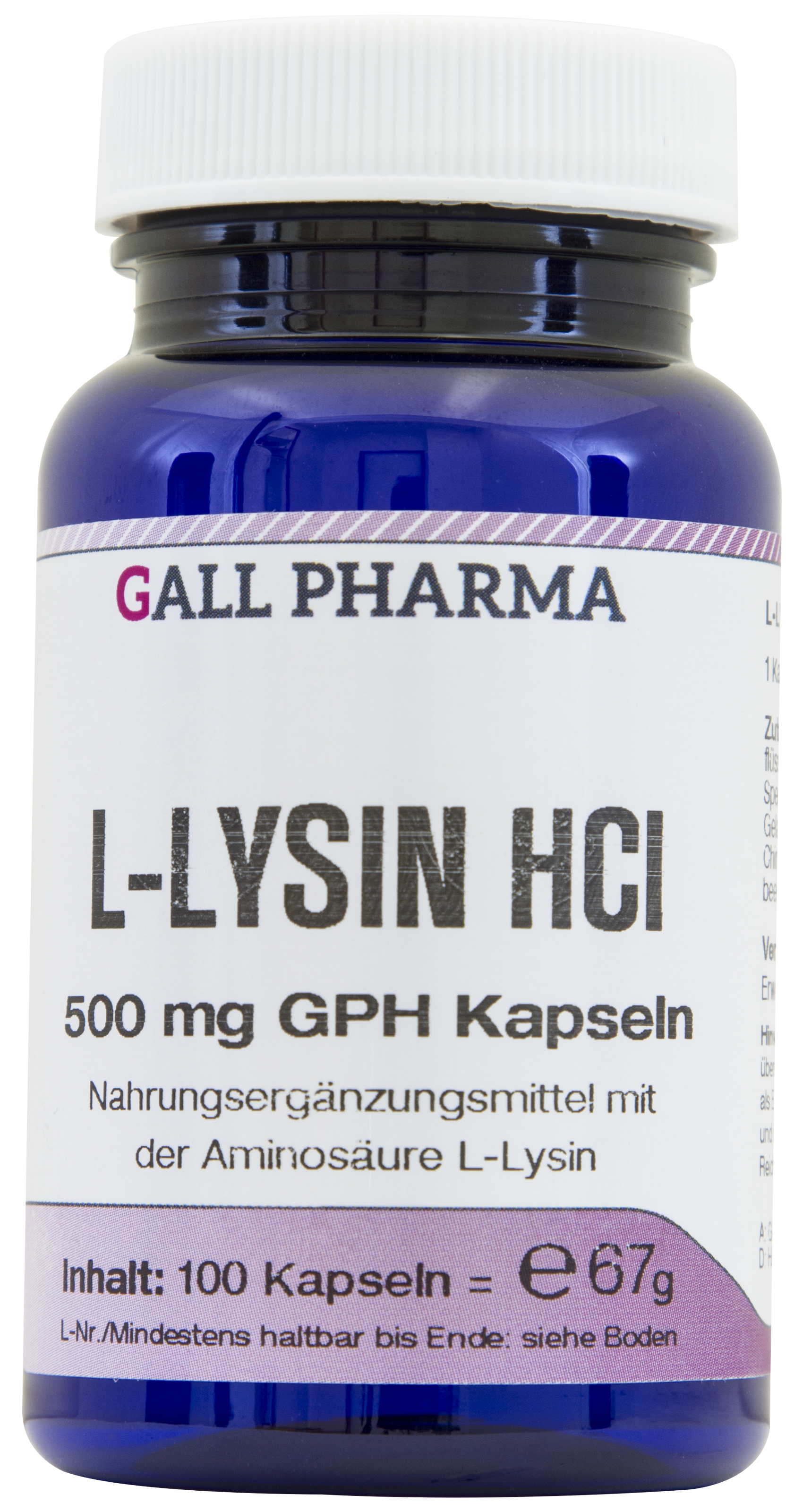 Lysin HCl 500 mg GPH Kapseln
